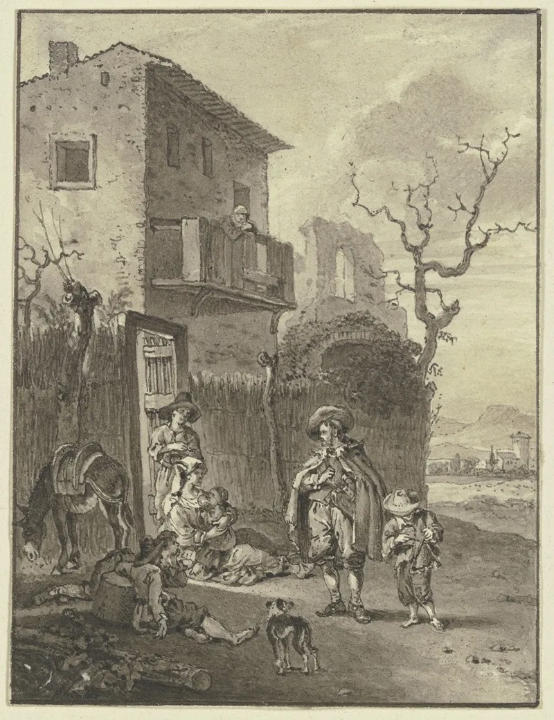Ruhende Bauern Bei Einer Osteria