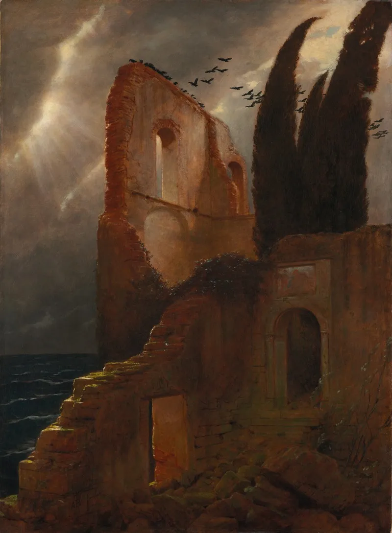 Ruin By The Sea 2 by Arnold Böcklin - Canvas Print