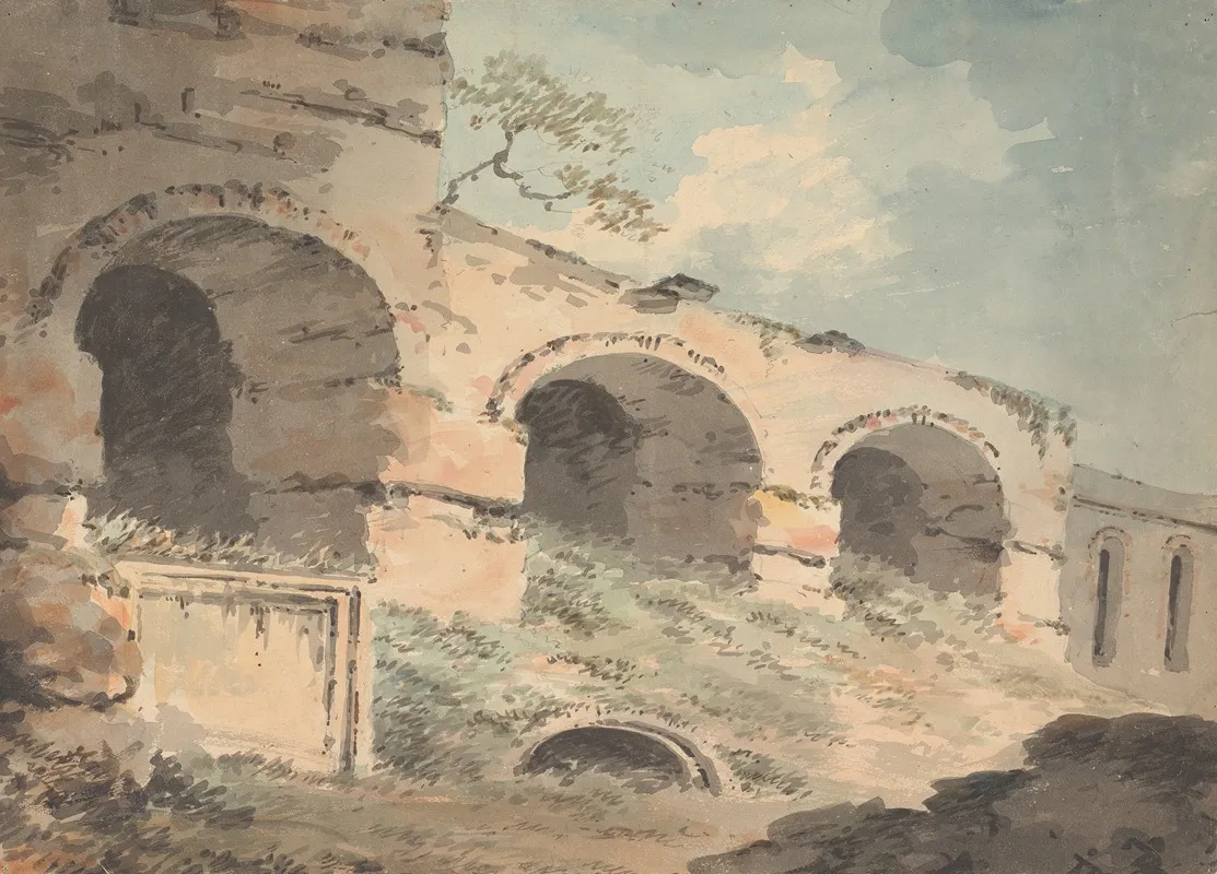 Ruin With Three Arches by William Sawrey Gilpin - Canvas Print
