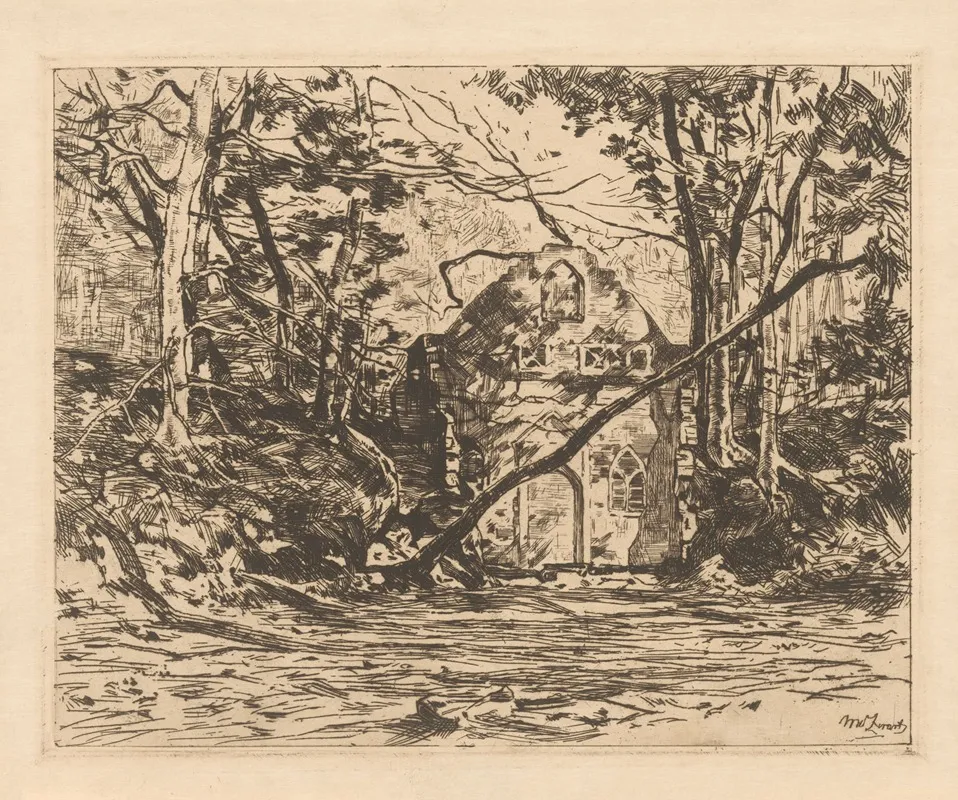 Ruine Aan Een Vijver Lage Vuursche 2
