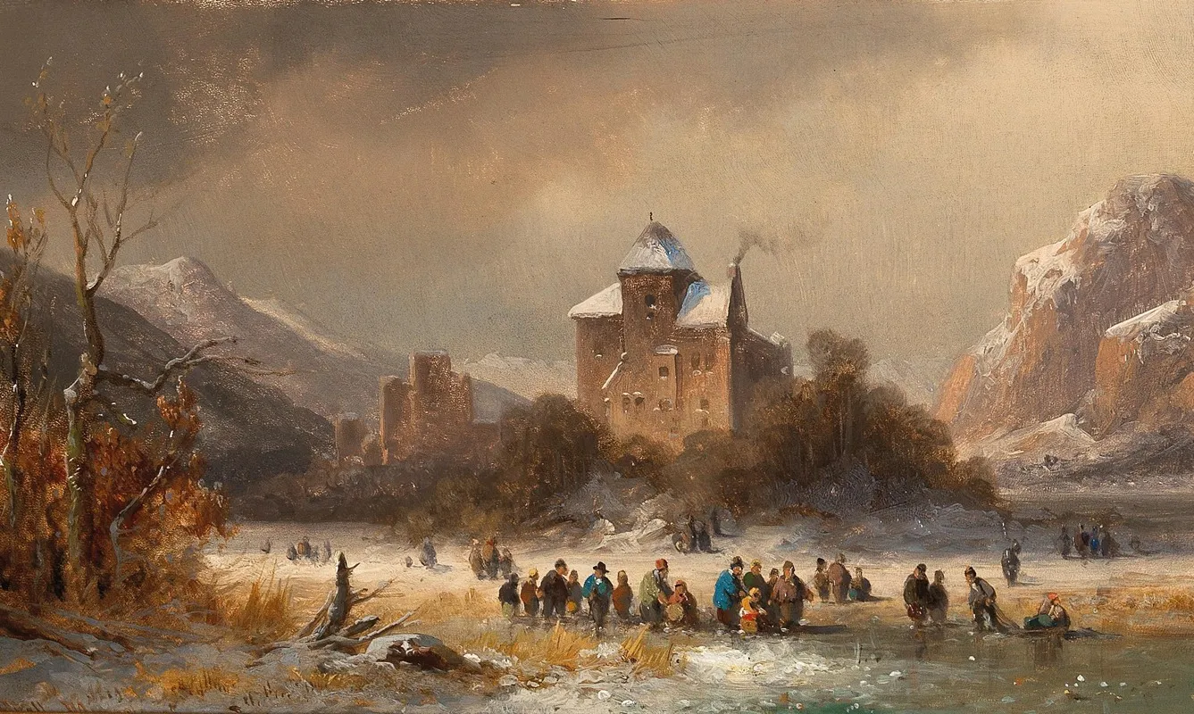 Ruine Kropfsberg Und Schlos Lichtwert by Anton Doll - Canvas Print
