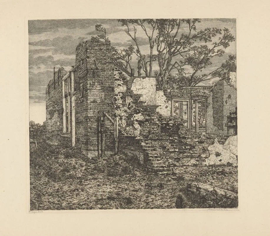 Ruine Van Een Huis 2 by Arend Hendriks - Canvas Print