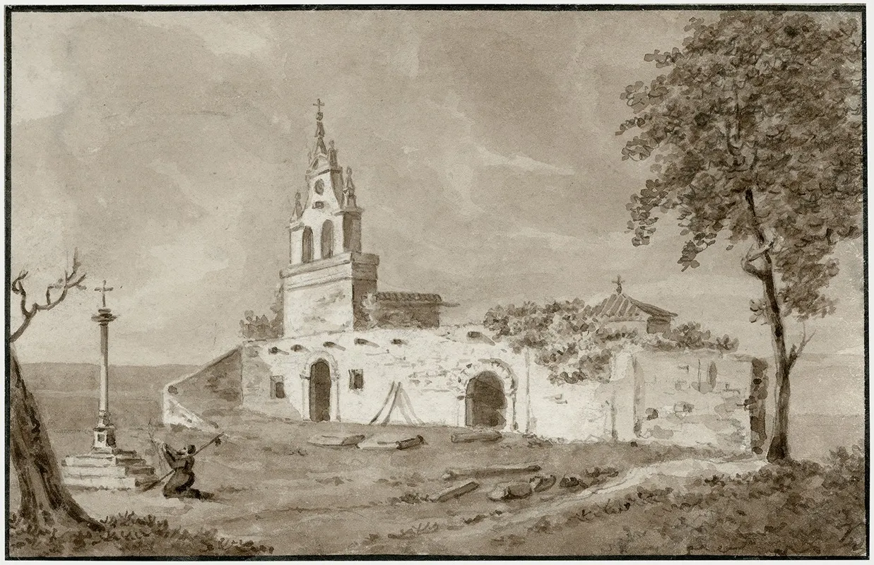Ruine Van Een Kerk In La Manche 2 by Otto Howen - Canvas Print