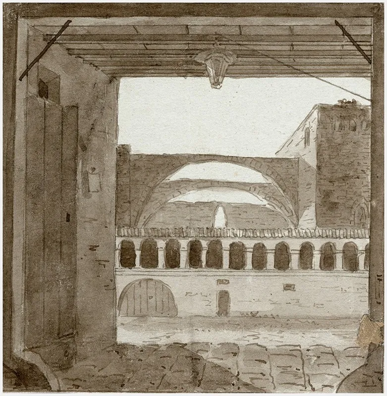 Ruine Van Een Klooster Te Barcelona by Otto Howen - Canvas Print