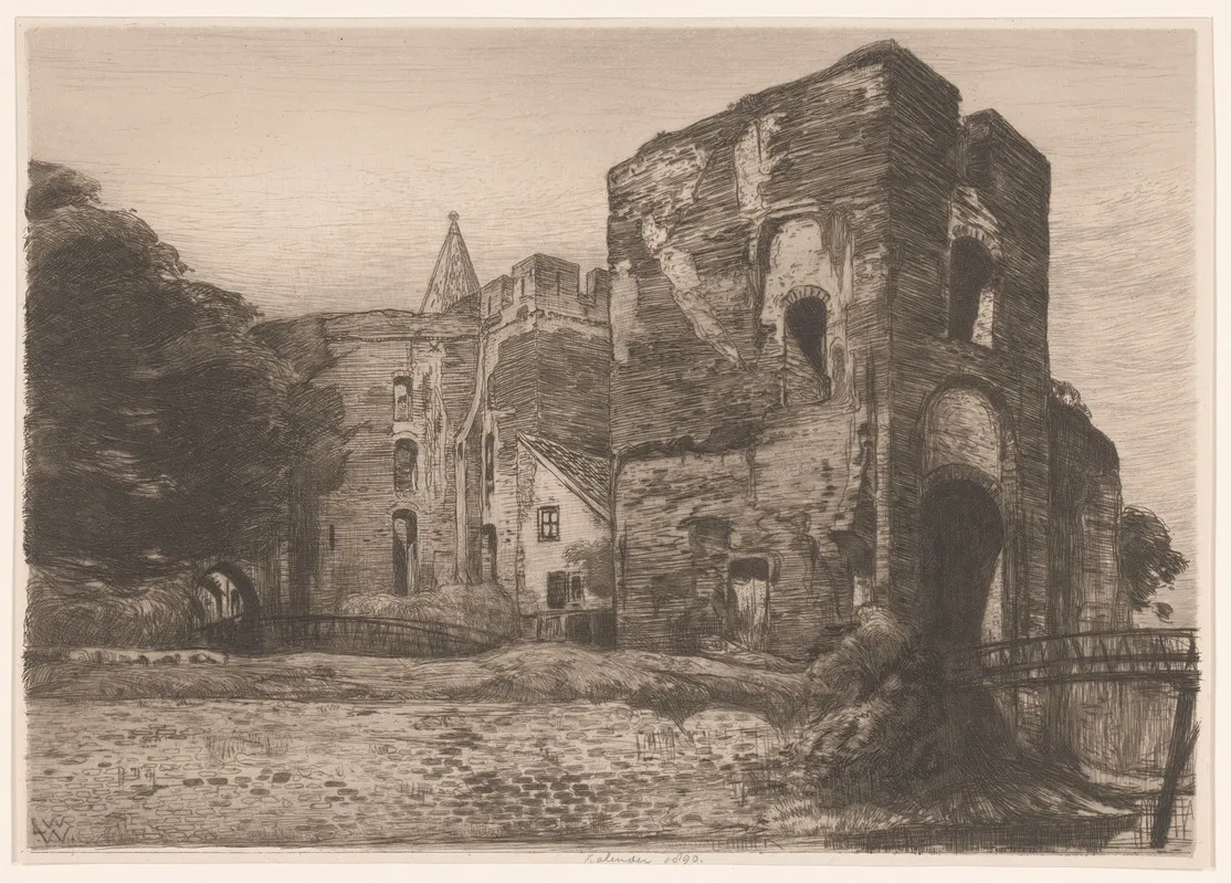 Ruine Van Kasteel Brederode In Santpoort by Willem Wenckebach - Canvas Print