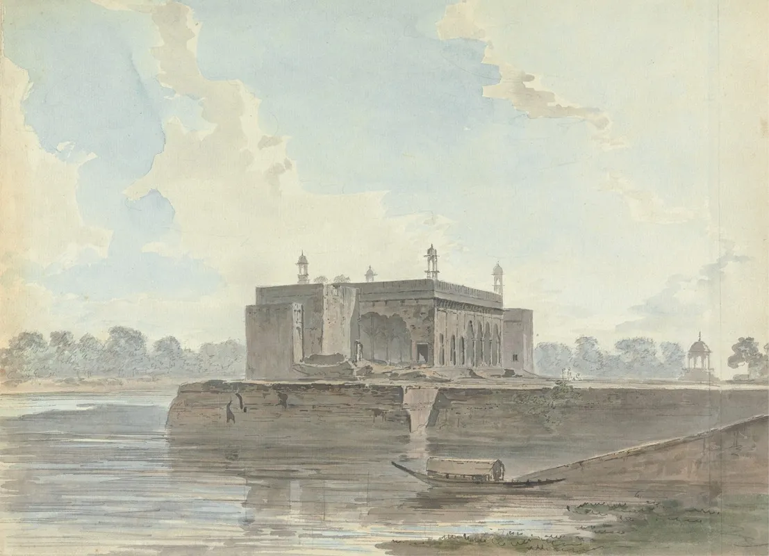 Ruined Palace By A River
