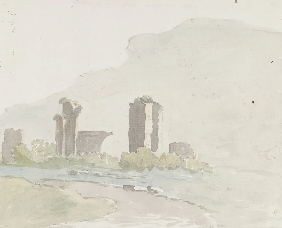 Ruines Aan Voet Van Berg Tussen Itri En Gaeta