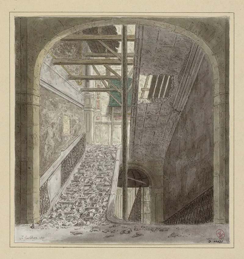 Ruines De La Cour Des Comptes Quai Dorsay 7eme Arrondissement by Jules Gaildrau - Canvas Print