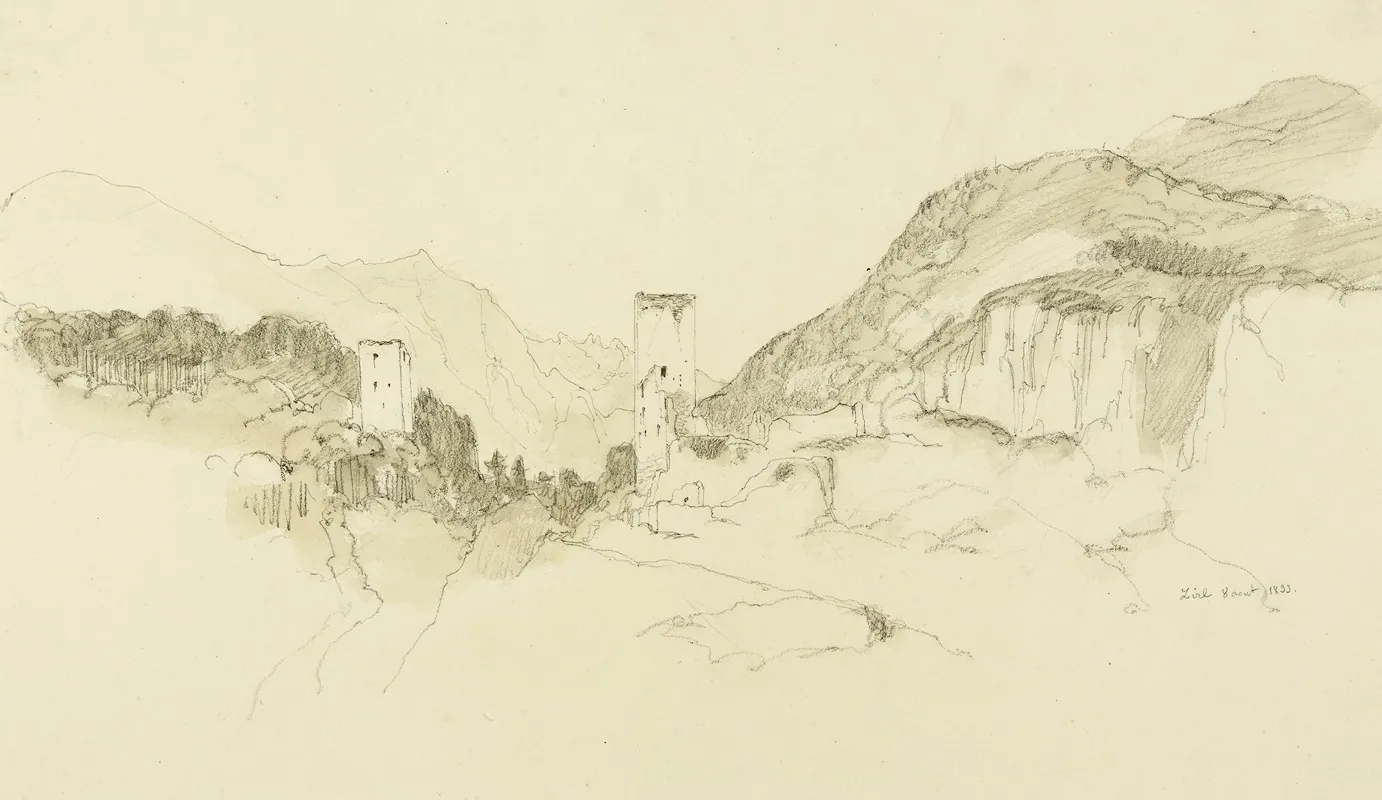 Ruines De Lirl by René Marjolin - Canvas Print