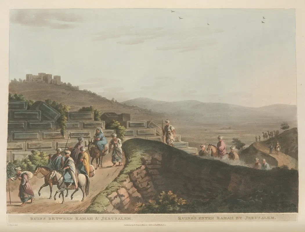 Ruins Between Ramah And Jerusalem by Luigi Mayer - Canvas Print