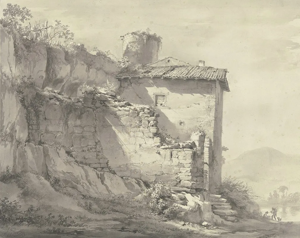 Ruins In Dargoire by Jean-Jacques de Boissieu - Canvas Print