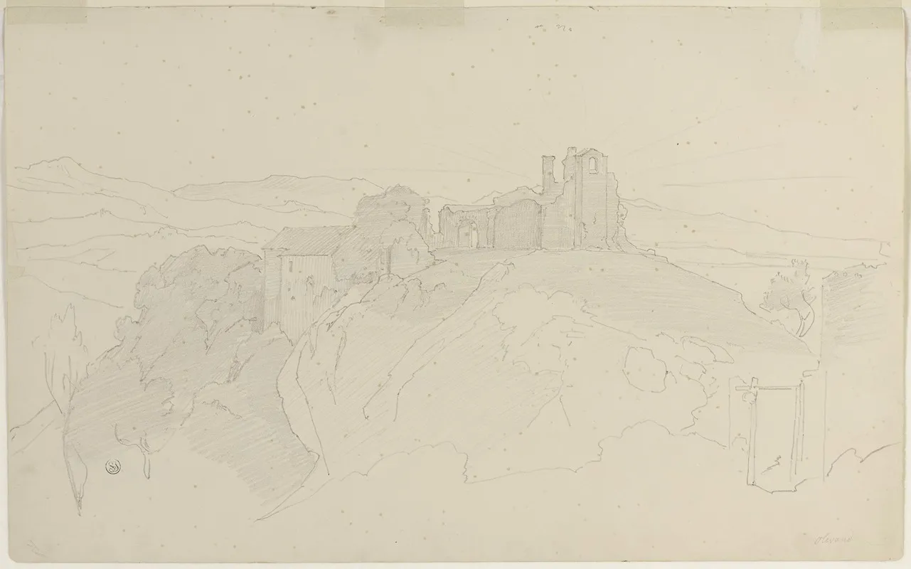 Ruins Near Olevano by August Lucas - Canvas Print