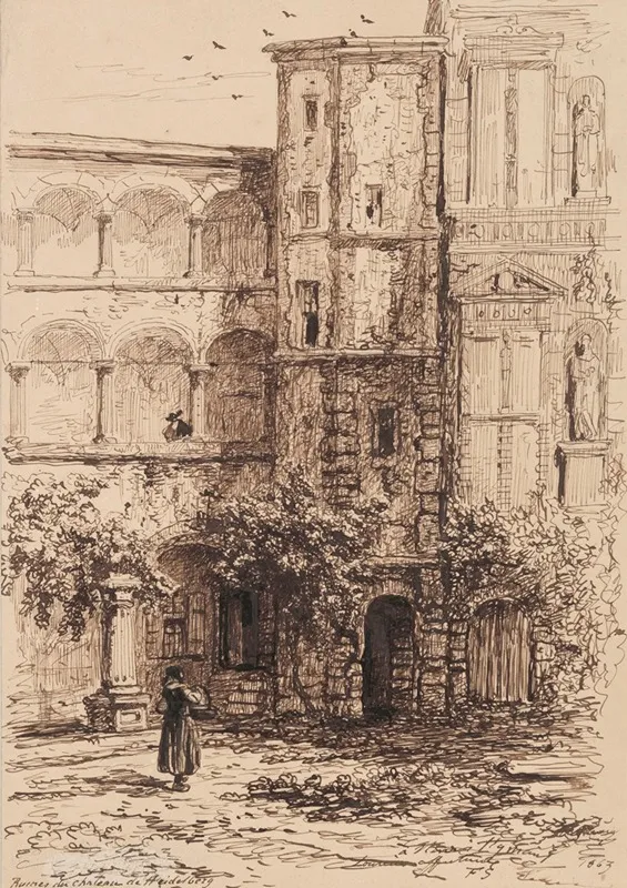 Ruins Of Heidelberg Castle by François Stroobant - Canvas Print