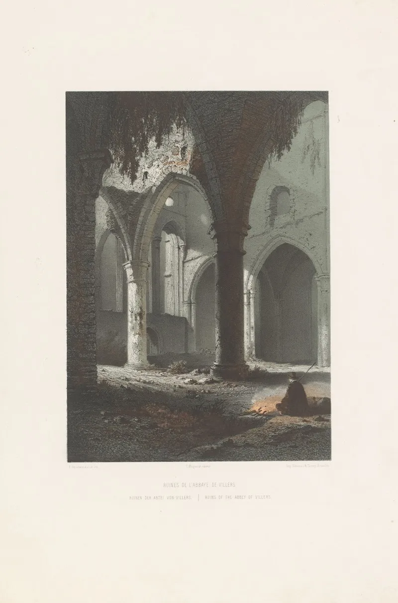 Ruins Of The Abbey Of Villers by François Stroobant - Canvas Print