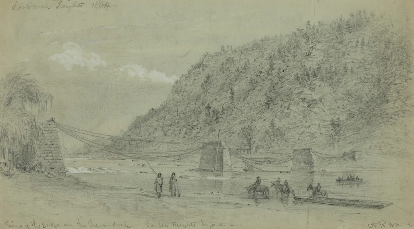 Ruins Of The Bridge Over The Shenandoah Loudon Heights Beyond
