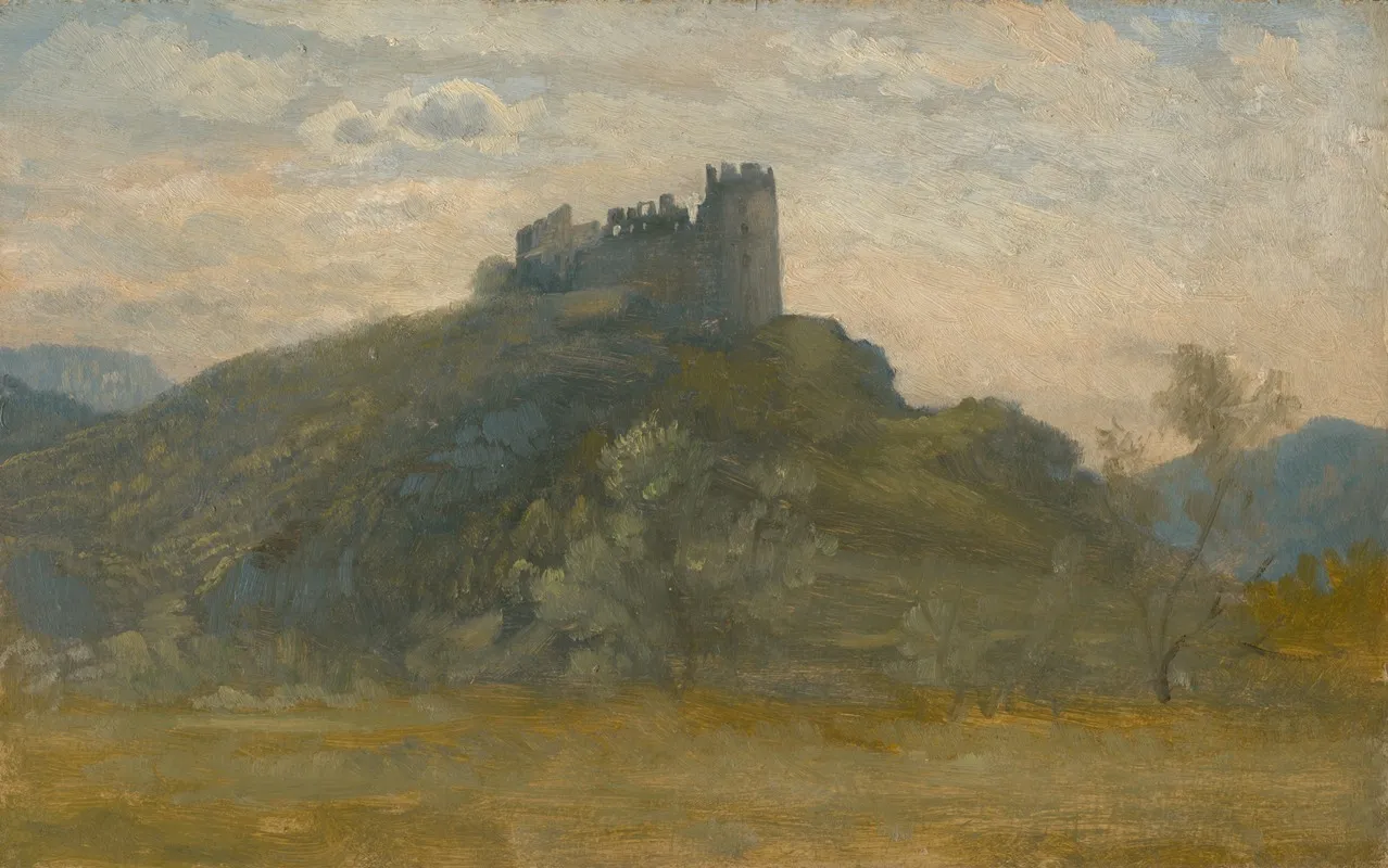 Ruins Of The Sasov Castle by Vojtech Angyal - Canvas Print