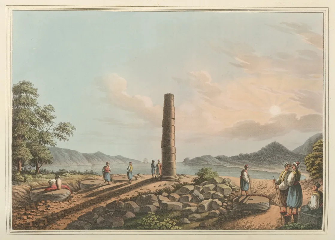 Ruins Of The Temple Of Juno In Samos by Luigi Mayer - Canvas Print