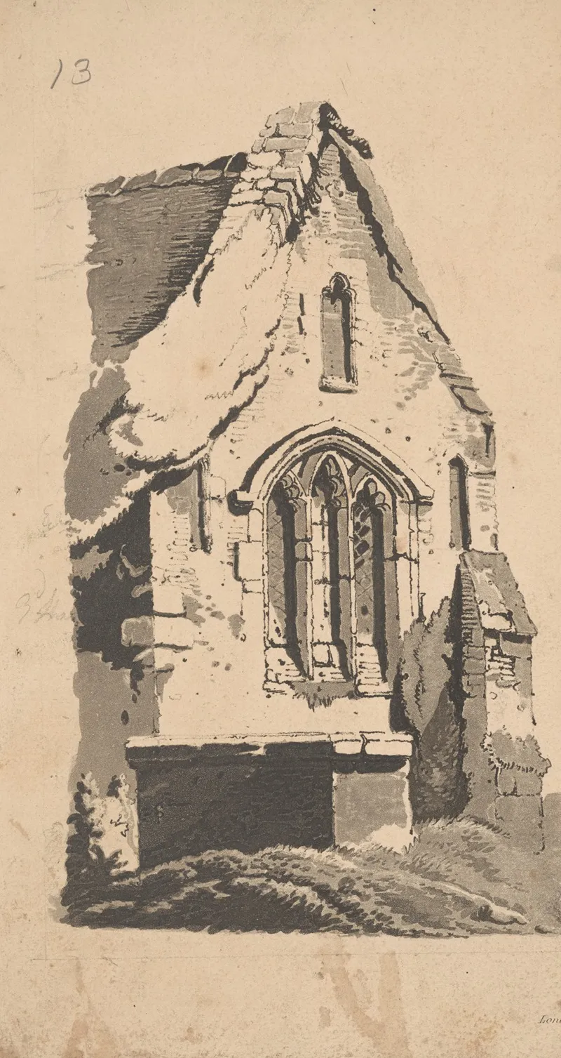 Rural Gothic Church by John Rubens Smith - Canvas Print