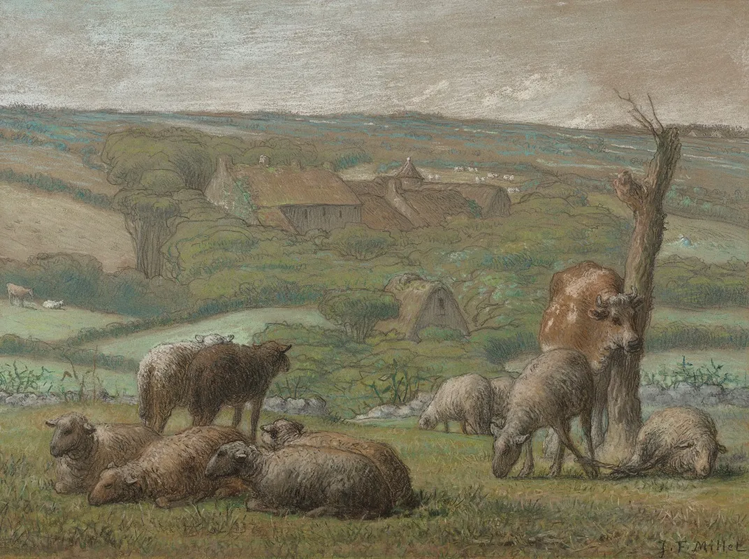 Rural Landscape 4 by Jean-François Millet - Canvas Print