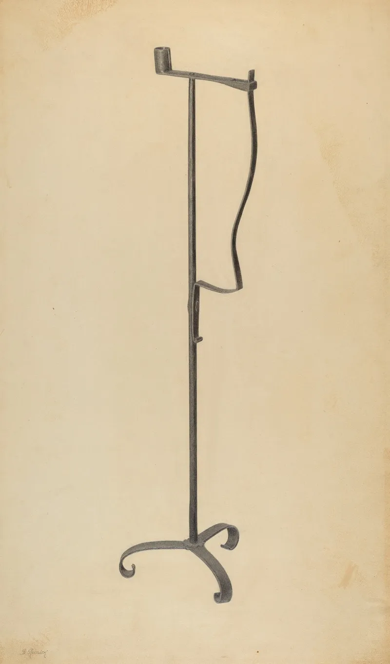 Rush And Candle Stand by Benjamin Resnick - Canvas Print