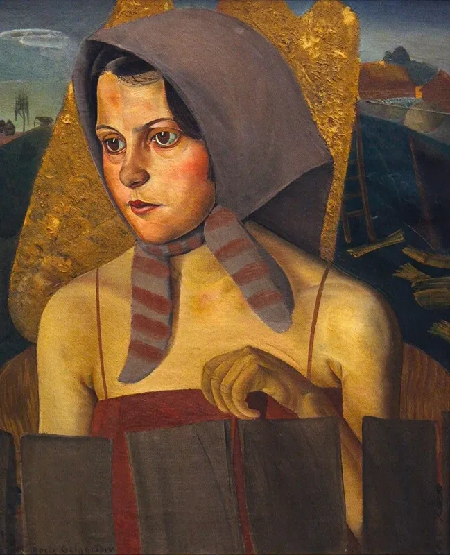 Russian Peasant Girl by Boris Grigoriev - Canvas Print