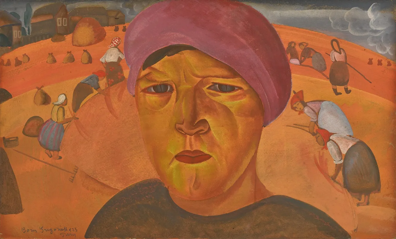 Russian Peasant Woman 2 by Boris Grigoriev - Canvas Print