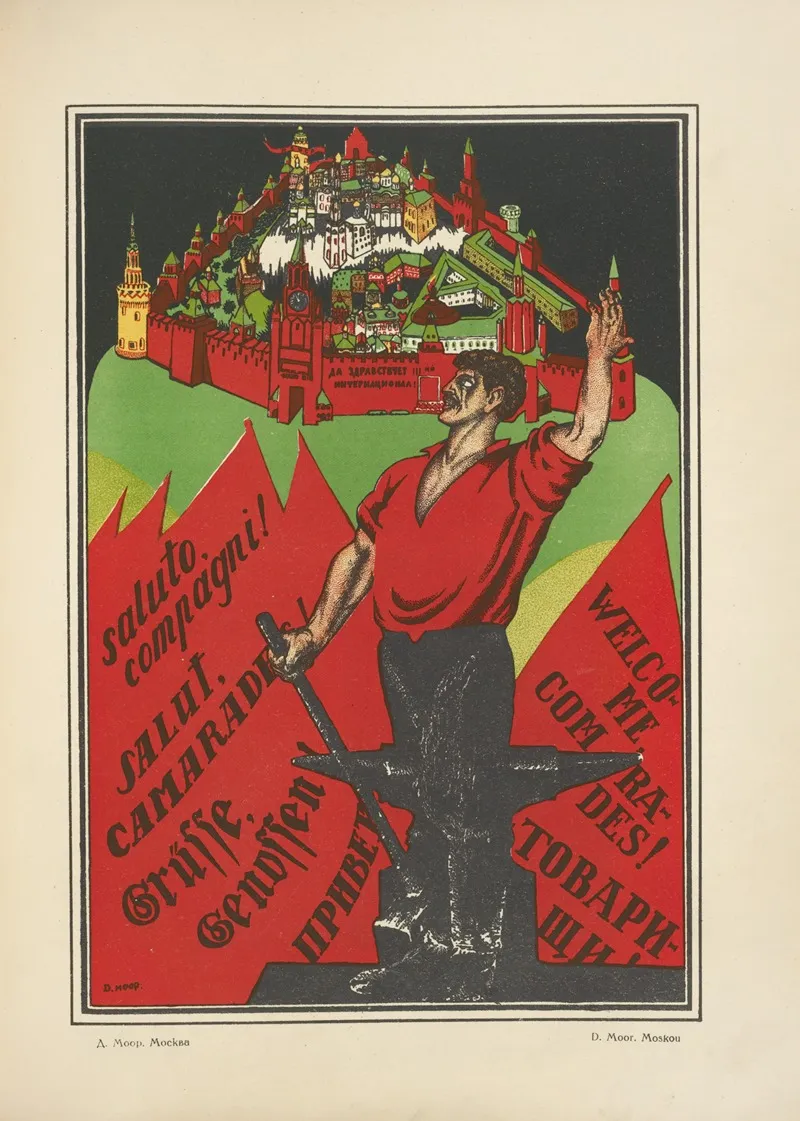 Russkii Revoliutsionnyi Plakat Pl 46 by Mikhail Mikhaĭlovich Cheremnykh - Canvas Print