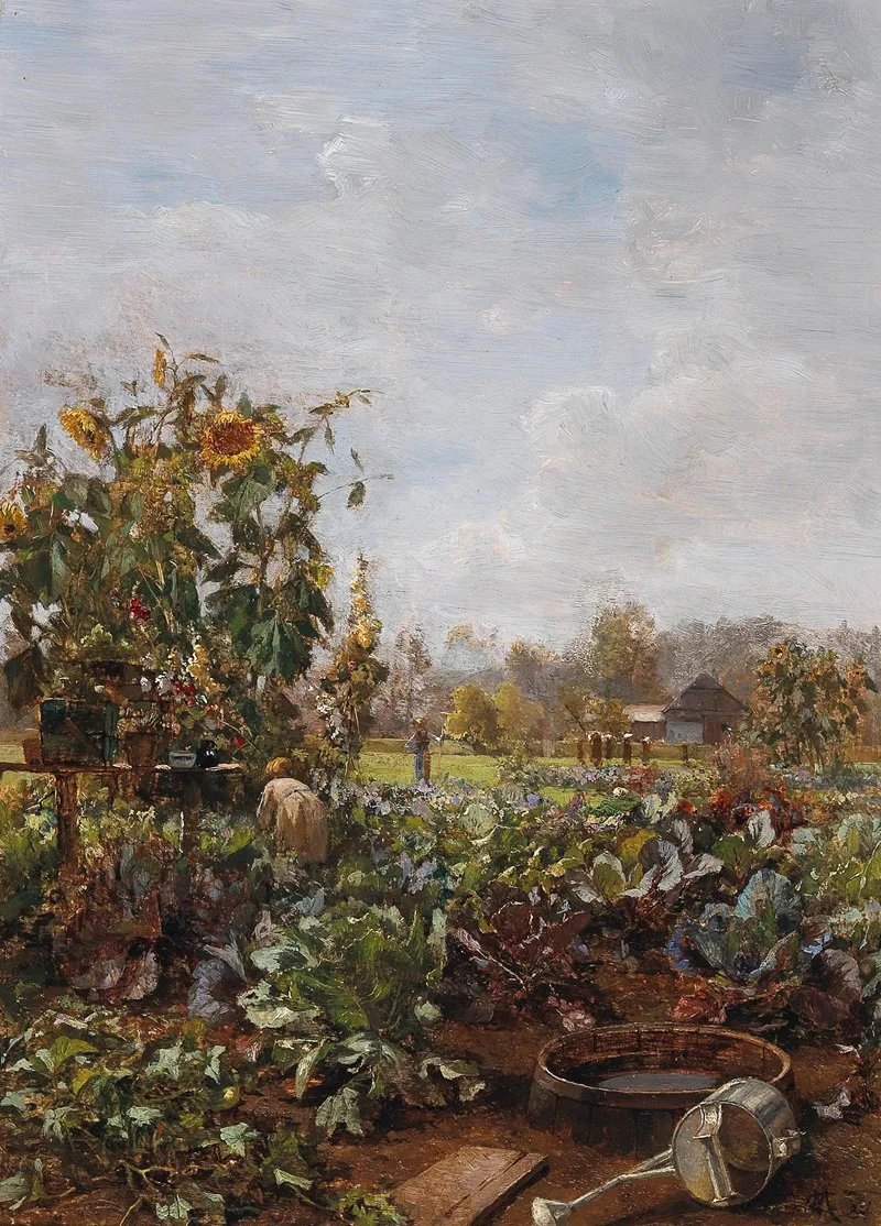 Rustic Garden by Carl Moll - Canvas Print