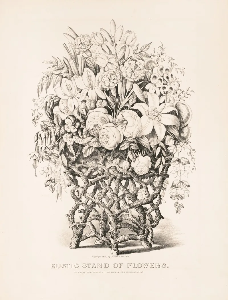 Rustic Stand Of Flowers