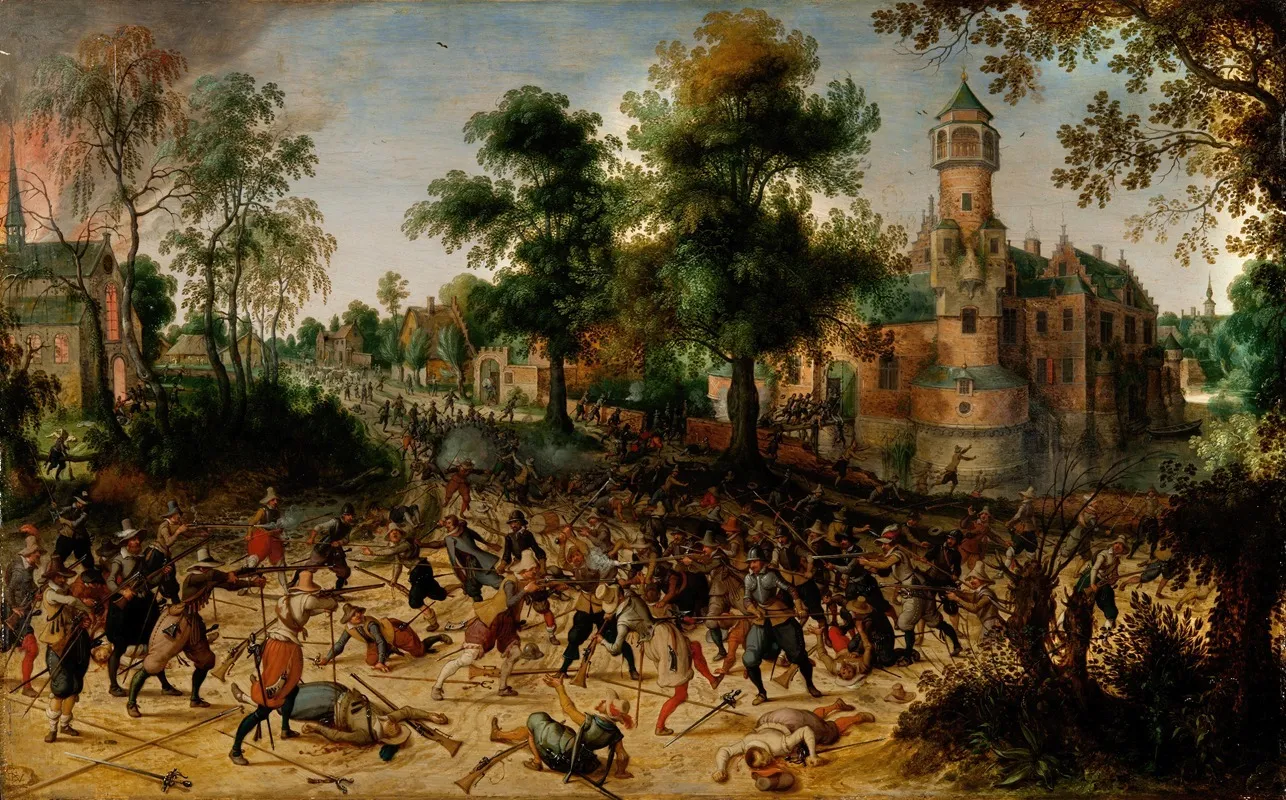 Sack Of A Town by Sebastian Vrancx - Canvas Print