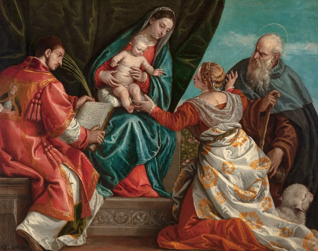 Sacra Conversazione 3 by Paolo Veronese - Canvas Print