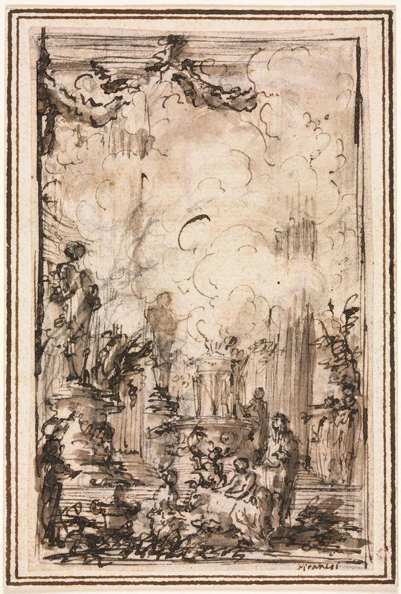 Sacrificial Offering In A Temple
