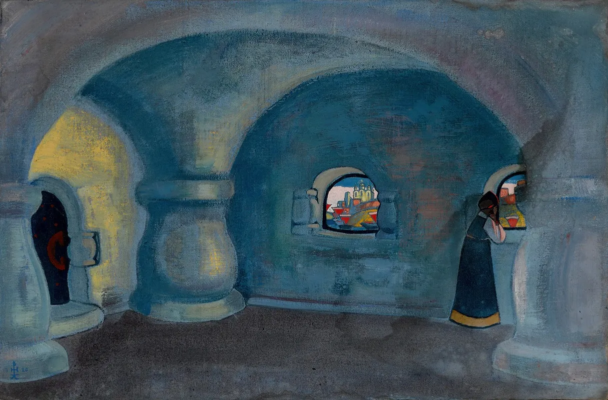 Sadkos Chamber by Nicholas Roerich - Canvas Print