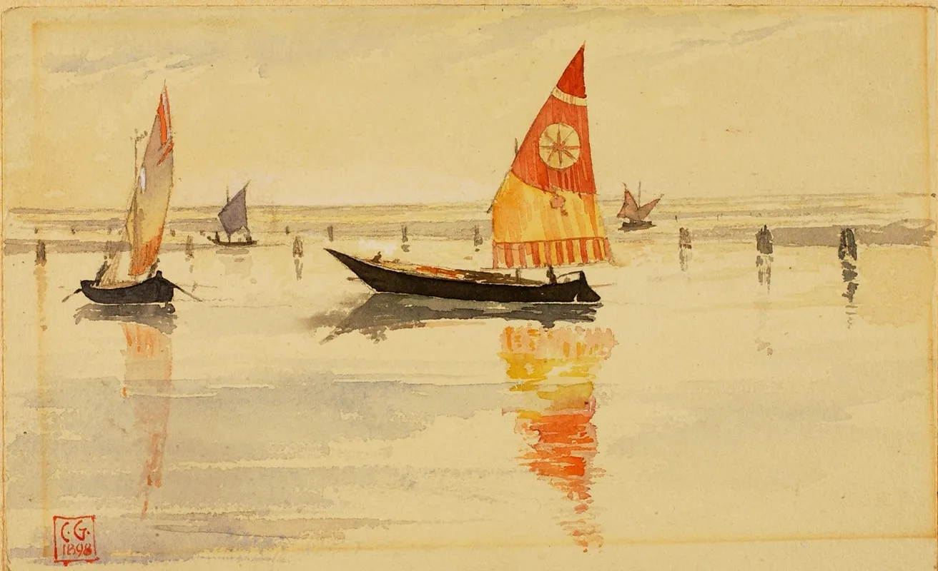 Sailboats Venice by Cass Gilbert - Canvas Print