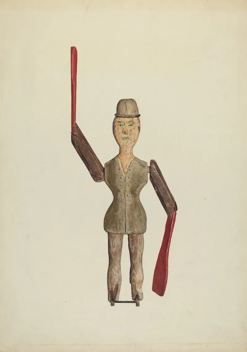 Sailor Jack Whirligig 2 by Jane Iverson - Canvas Print