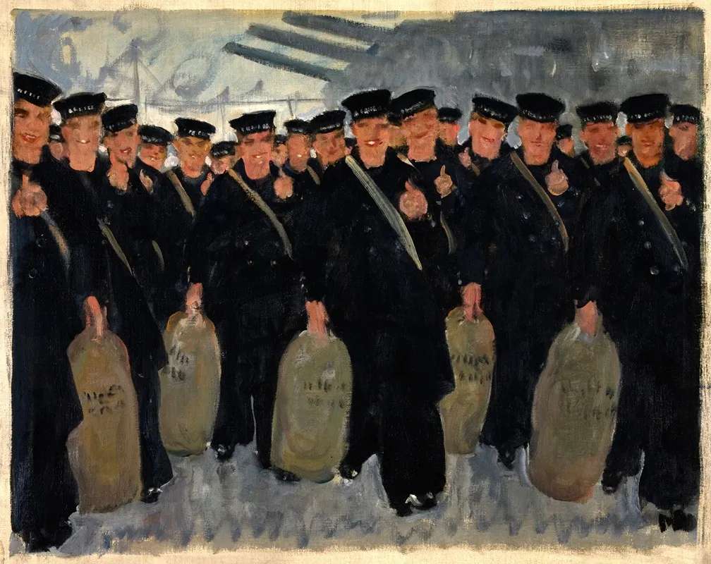 Sailors Embarking For Overseas by Thomas Cantrell Dugdale - Canvas Print