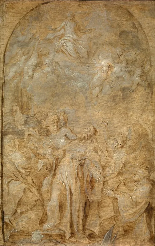 Saint Augustine In Ecstasy 2 by Anthony van Dyck - Canvas Print