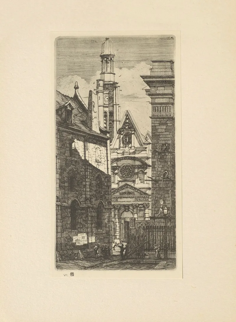 Saint Etienne Du Mont by Charles Meryon - Canvas Print