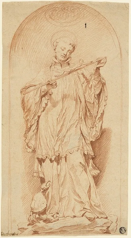 Saint Francis Holding A Crucifix