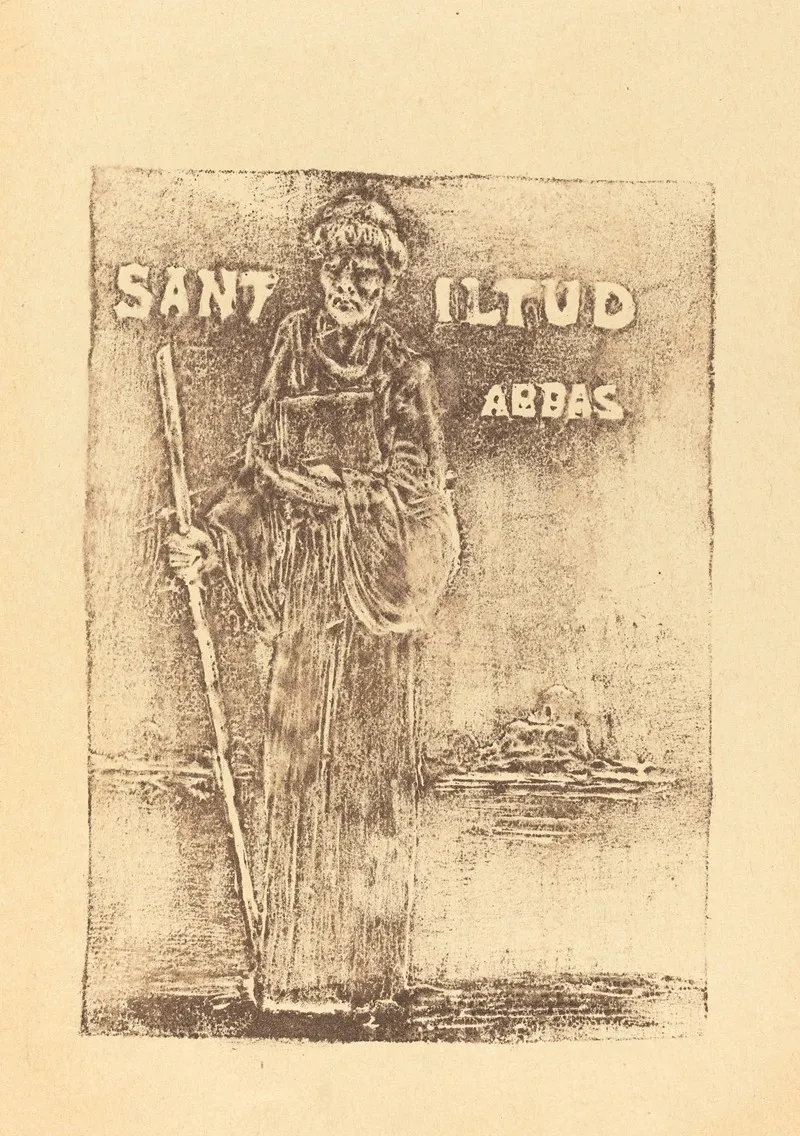 Saint Iltud by Pierre Roche - Canvas Print