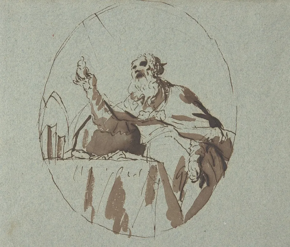 Saint Jerome 16 by Georg Anton Urlaub - Canvas Print