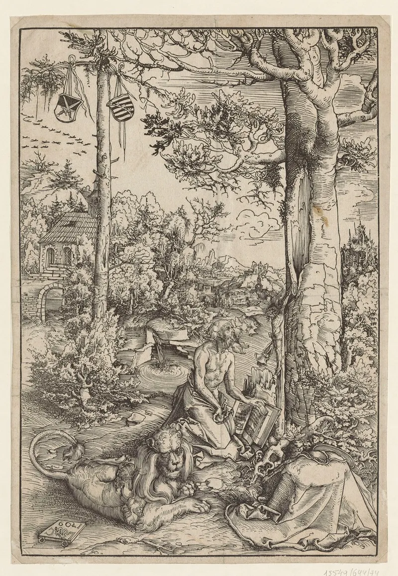 Saint Jerome In Penitence 3 by Lucas Cranach the Elder - Canvas Print