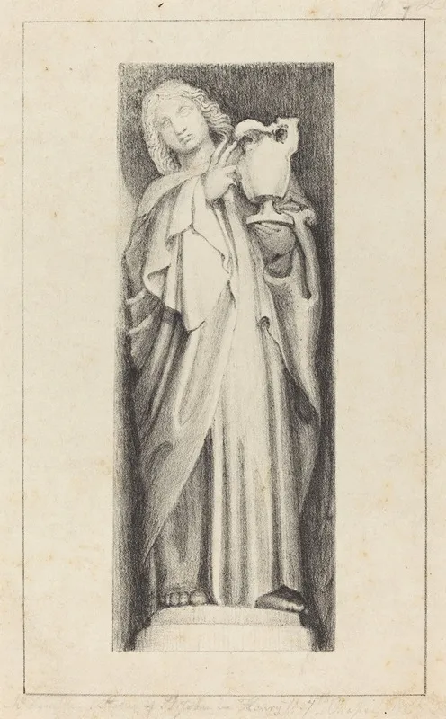 Saint John From Henry The Sevenths Chapel Westminster Abbey Published 1829 by Maria Denman - Canvas Print