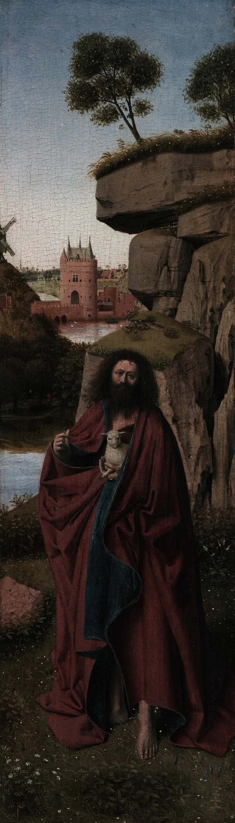 Saint John The Baptist In A Landscape by Petrus Christus - Canvas Print