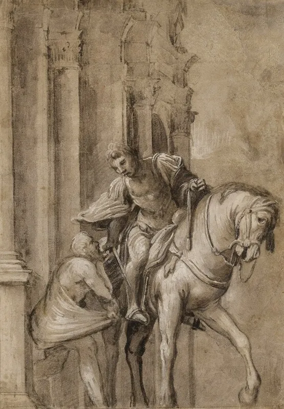Saint Martin Dividing His Cloak With A Beggar
