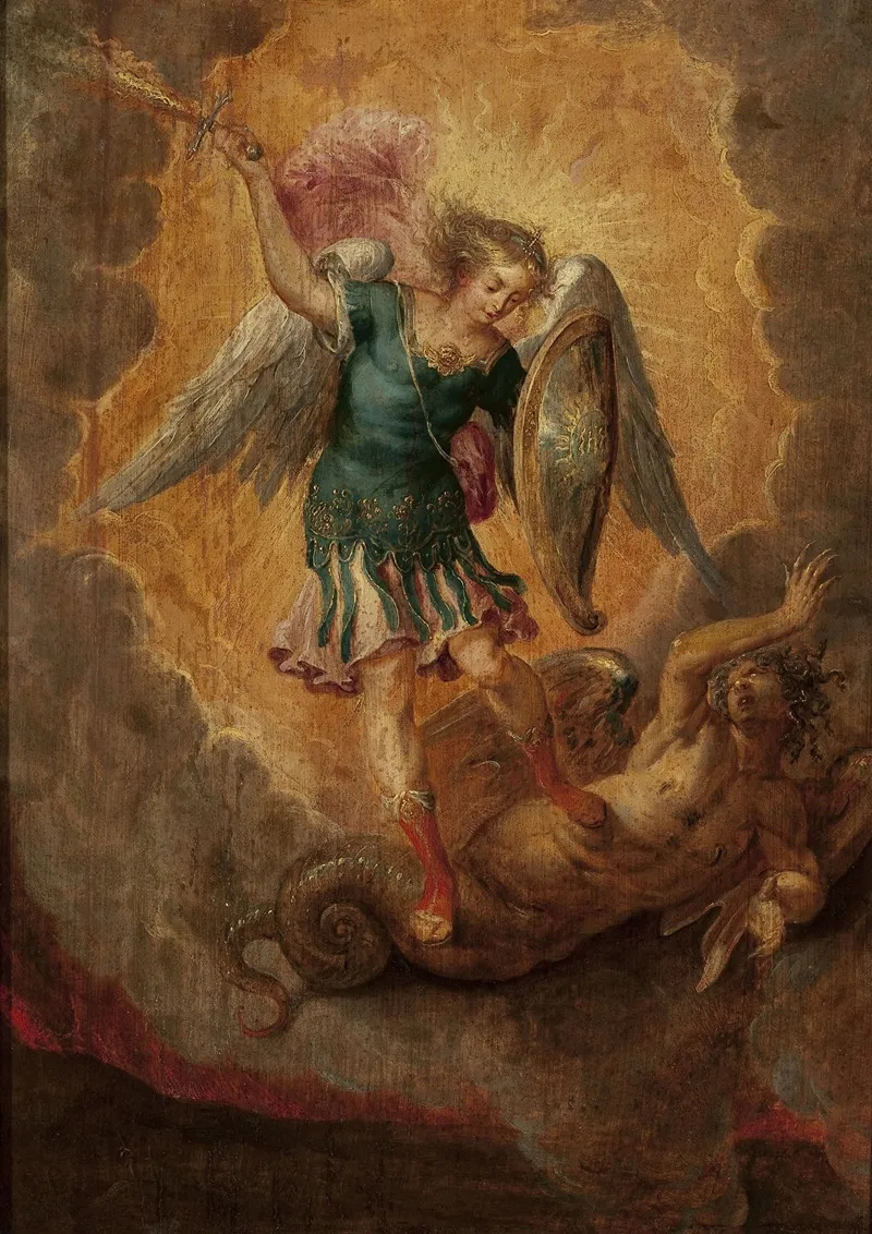 Saint Michael Archangel Attacking The Dragon