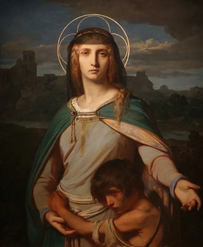Saint Monica In A Landscape