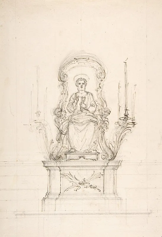 Saint Peter Enthroned by Luigi Vanvitelli - Canvas Print