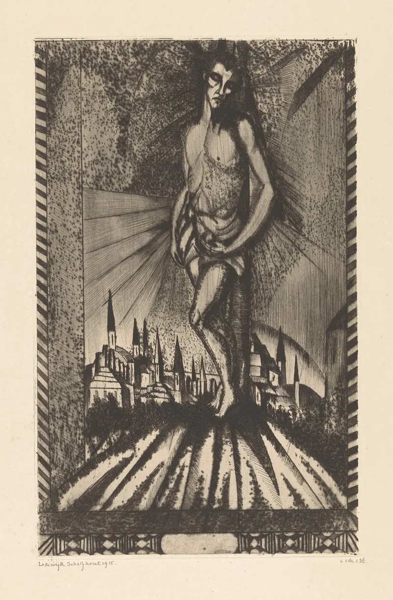 Saint Sebastien 7 by Lodewijk Schelfhout - Canvas Print