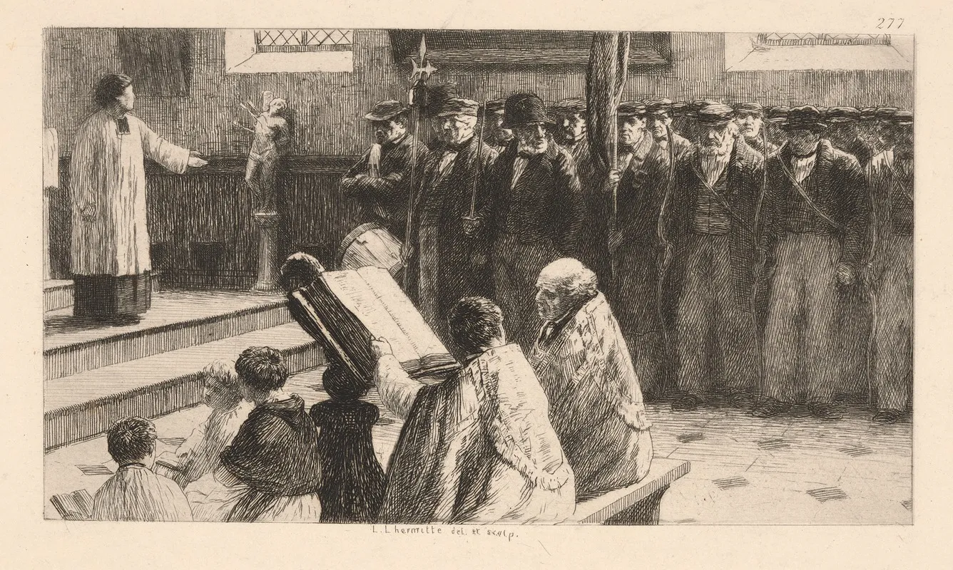 Saint Sebastien 8 by Léon Augustin Lhermitte - Canvas Print